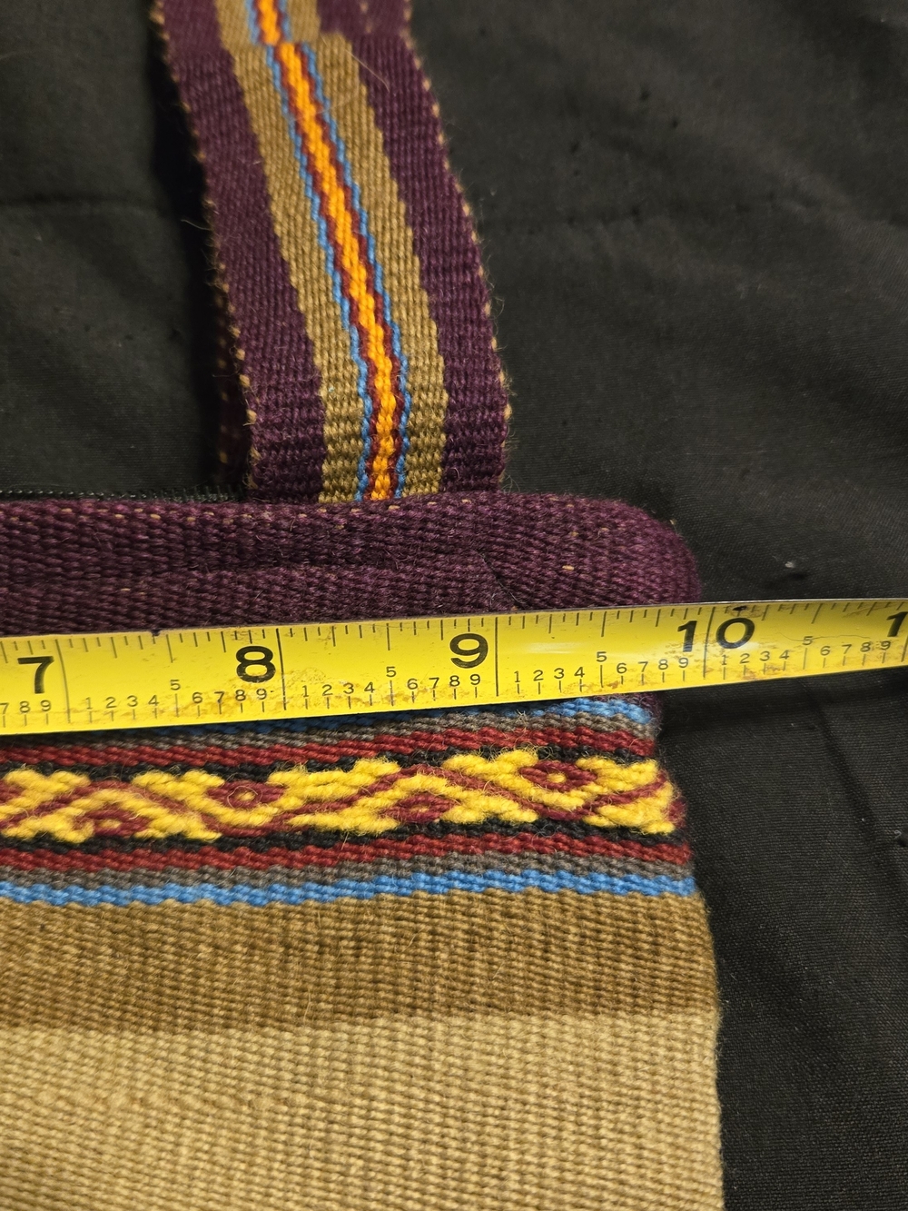 Handwoven Multicolored Patterned Hand Bag - Picture 9 of 10